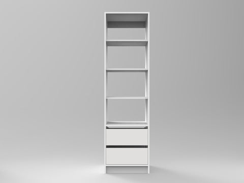 Wardrobe Insert with 2 Drawers and 3 Adjustable Shelves - 1790H x 500W x 440D (mm)