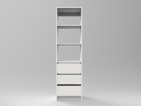 Wardrobe Insert with 3 Drawers and 3 Adjustable Shelves - 1790H x 500W x 440D (mm)