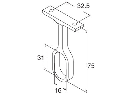 Centre Pillar for Elegance Aluminium Wardrobe Rod