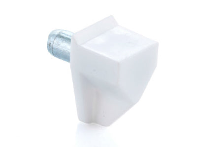 White Shelf Support with Plastic Housing and Metal Pin - Pack of 1000